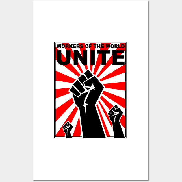 Workers of The World Unite Wall Art by Bugsponge